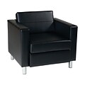 Office Star Worksmart Pacific Vinyl Club Chair, Black (PAC51-V18)