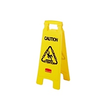 Rubbermaid Commercial Products Safety Awareness Floor Sign, Yellow (FG611200YEL)