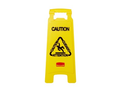 Rubbermaid Commercial Products Safety Awareness Floor Sign, Yellow (FG611200YEL)