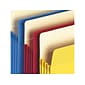Smead Paper Stock File Pockets, 3.5" Expansion, Letter Size, Assorted, 25/Box (73890)