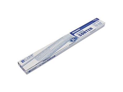 C-Line Plastic Compact File Sorter, Multiple Index, Blue (30526)