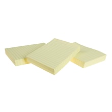 Staples® Recycled Notes, 4 x 6, Sunshine Collection, Lined, 100 Sheet/Pad, 12 Pads/Pack (S-46YR12)