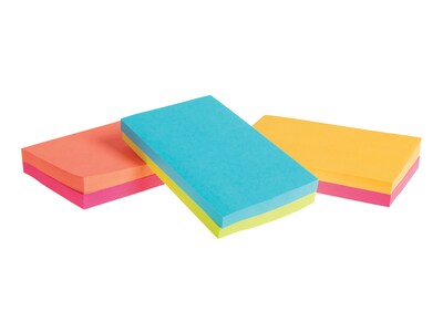 Staples® Notes, 3" x 5", Sorbet Collection, 100 Sheet/Pad, 12 Pads/Pack (S-35BR12)