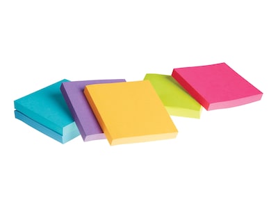Staples® Notes, 3" x 3", Sorbet Collection, 100 Sheet/Pad, 24 Pads/Pack (S-33BO24)