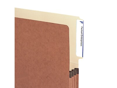 Smead End Tab File Pockets, 3.5" Expansion, Legal Size, Redrope, 10/Box (74624)