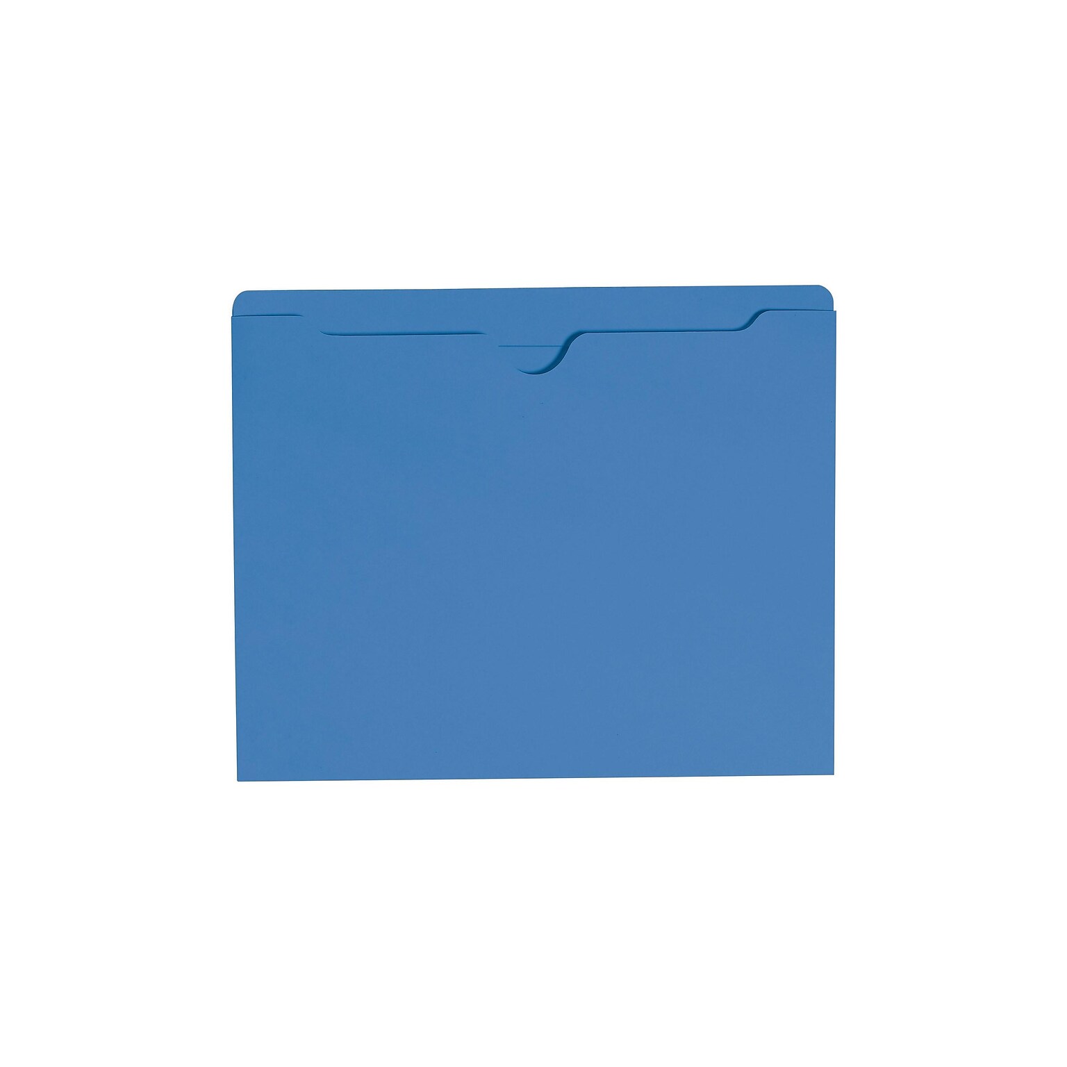 Smead Paper Stock File Jackets, Reinforced Straight Cut Tab, Letter Size, Blue, 100/Box (75502)