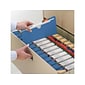 Smead Paper Stock File Jackets, Reinforced Straight Cut Tab, Letter Size, Blue, 100/Box (75502)