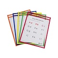 C-Line 9 x 12 Reusable Dry Erase Pockets, Assorted Colors, 10/Pack (CLI40610)