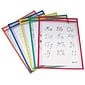 C-Line 9" x 12" Reusable Dry Erase Pockets, Assorted Colors, 10/Pack (CLI40610)