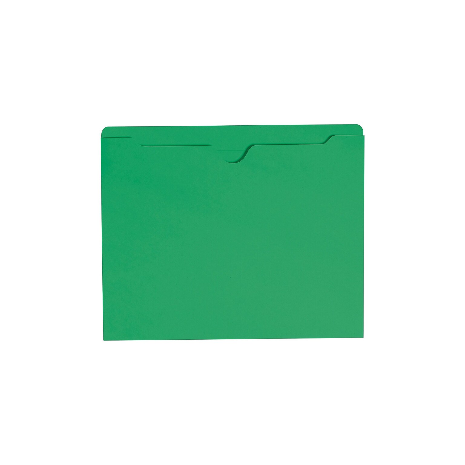 Smead Reinforced File Jackets, Reinforced Straight Cut Tab, Letter Size, Green, 100/Box (75503)
