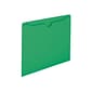 Smead Reinforced File Jackets, Reinforced Straight Cut Tab, Letter Size, Green, 100/Box (75503)
