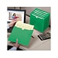 Smead 10% Recycled Reinforced File Jacket, Letter Size, Green, 100/Box (24900GN)