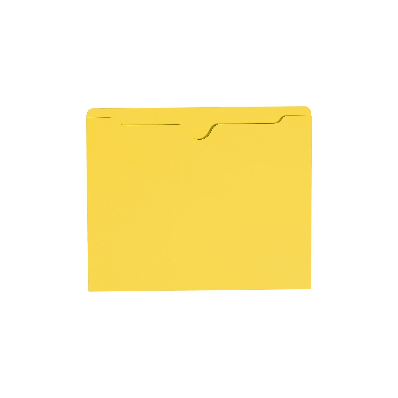 Smead Reinforced File Jackets, Reinforced Straight Cut Tab, Letter Size, Yellow, 100/Box (75511)