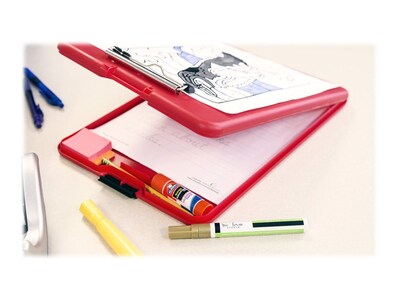 Saunders US-Works SlimMate Plastic Storage Clipboard, Letter Size, Red (00560)