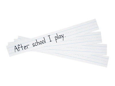 Pacon Sentence & Learning Strips, Elementary Students, White (5166)