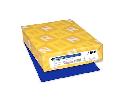 Astrobrights Colored Paper, 24 lbs., 8.5 x 11, Blast-Off Blue, 500 Sheets/Ream (21906)