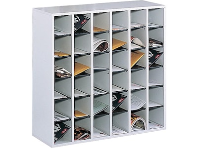 Safco 36-Compartment Mail Sorters, 33.75 x 32.75, Gray (7766GR)