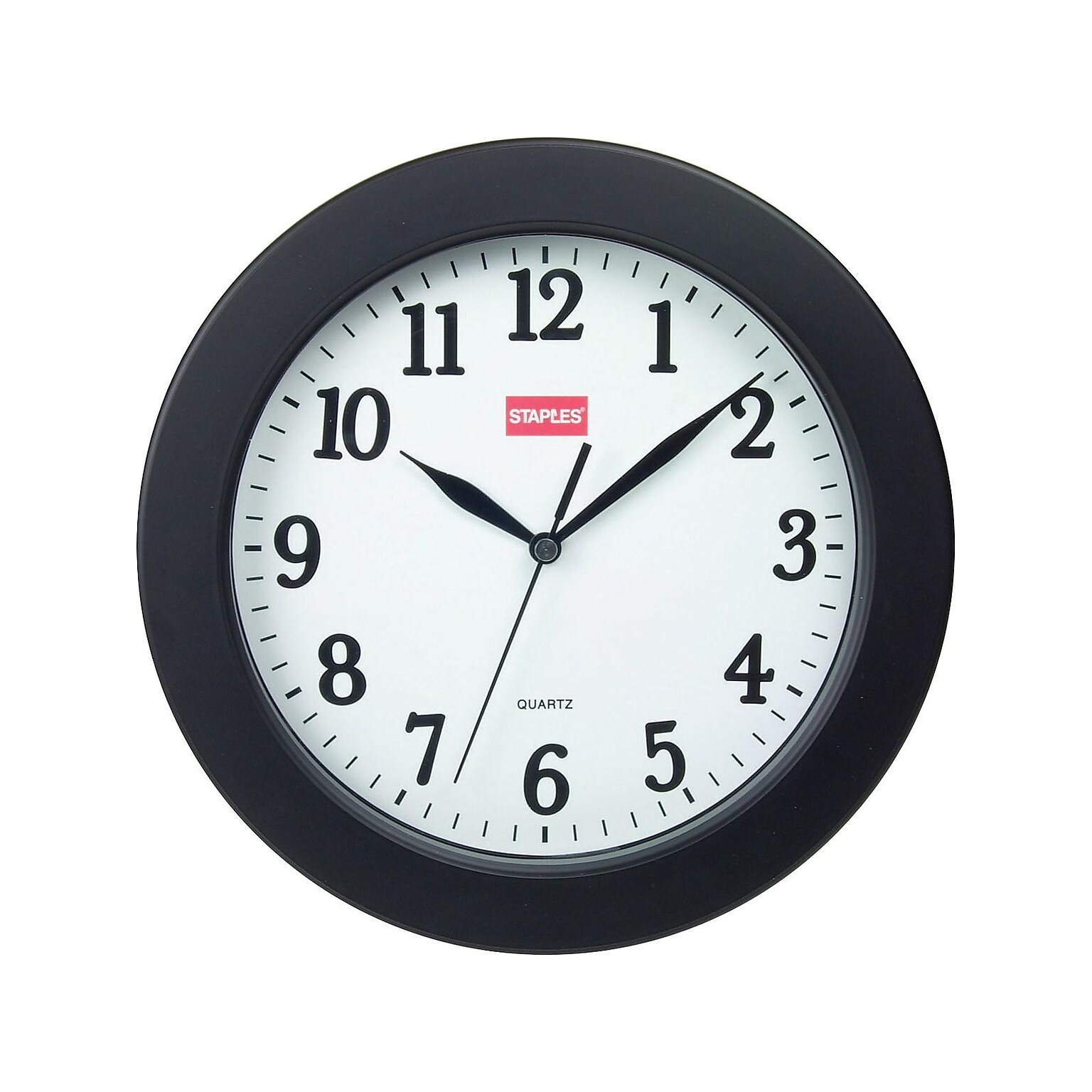 Staples Wall Clock, Plastic, 10 Diameter (32436)