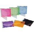 Staples Slim Jewel Cases for CD/DVD, Clear/Assorted Plastic (11072-CC)