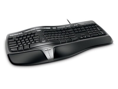 Microsoft Natural Ergonomic 4000 for Business Wired Keyboard, Black (5QH-00001)