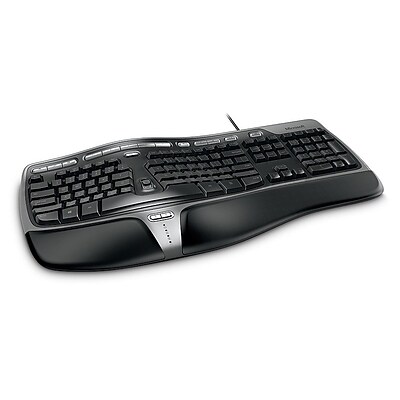 Microsoft Natural Ergonomic 4000 for Business Wired Keyboard, Black (5QH-00001)