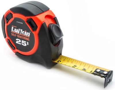 Lufkin 1W x 25L Hi-Viz Steel Blade Orange Self-Centering Tape Measure (182-L725SCTMPN)