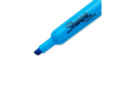 Sharpie Tank Highlighter, Chisel Tip, Fluorescent Blue, Dozen (25010)