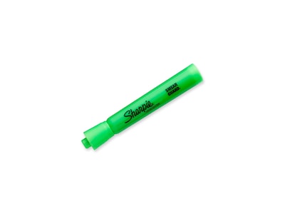 Sharpie Tank Highlighter, Chisel Tip, Fluorescent Green, Dozen (25026)