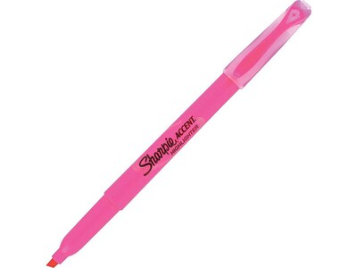 Sharpie Pocket Stick Highlighters, Chisel Tip, Flourescent Pink, Dozen (27009)