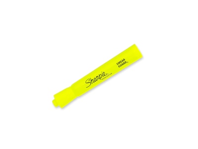 (Case of  21 pack )) Sharpie Tank Style Highlighters, Chisel Tip, Fluorescent Yellow, Box of 12