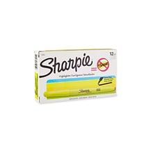 Sharpie Stick Highlighters, Chisel Tip, Yellow, Dozen (27025)