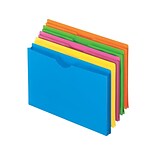 Pendaflex Glow Poly File Jackets, 1 Expansion, Letter Size, Assorted, 5/Pack (PFX 50992EE)