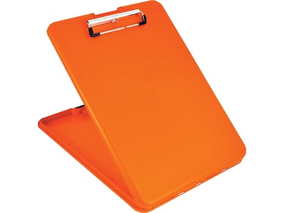 Saunders US-Works SlimMate Polypropylene Storage Clipboard, Letter Size, Hi-Vis Orange (00579)