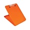 Saunders US-Works SlimMate Polypropylene Storage Clipboard, Letter Size, Hi-Vis Orange (00579)