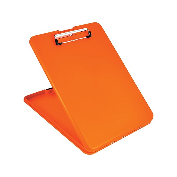 Saunders US-Works SlimMate Polypropylene Storage Clipboard, Letter Size, Hi-Vis Orange (00579)