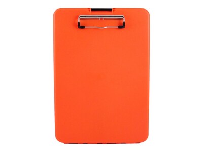 Saunders US-Works SlimMate Polypropylene Storage Clipboard, Letter Size, Hi-Vis Orange (00579)