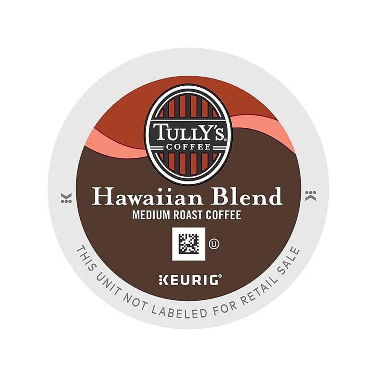 Tullys Hawaiian Blend Coffee Keurig® K-Cup® Pods, Medium Roast, 24/Box (6606)