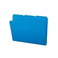 Smead Poly File Folder, 1/3-Cut- Tab Letter Size, Blue, 24/Box (10503)