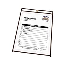 C-Line Vinyl Job Ticket Holders, 9 x 12, Clear with Black Edges25/Box (46912)