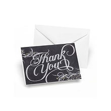 Hortense B. Hewitt Thank You Card and Envelope, Black/White, 50/Pack (35212)