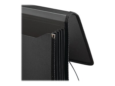 Smead Heavy Duty Premium Poly Wallet, 5.25" Expansion, Letter Size, Black (71500)