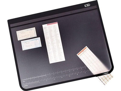 Artistic Logo Pad Anti-Slip Rubber Desk Pad, 31" x 20", Black/Clear (41200)
