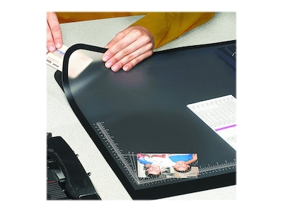 Artistic Logo Pad Anti-Slip Rubber Desk Pad, 31" x 20", Black/Clear (41200)