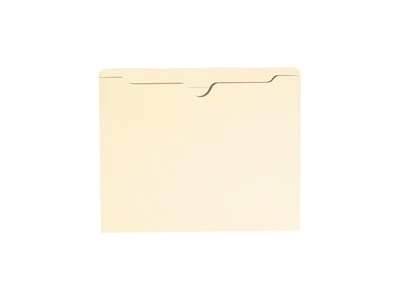 Smead File Jacket, Reinforced Straight-Cut Tab, Flat-No Expansion, Letter Size, Manila, 100/Box (755