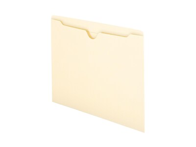 Smead File Jacket, Reinforced Straight-Cut Tab, Flat-No Expansion, Letter Size, Manila, 100/Box (755