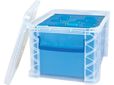 Advantus Super Stacker File Box, Letter/Legal Size, Clear (36871)