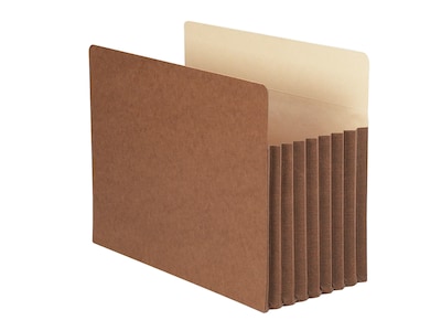 Smead TUFF Redrope File Pockets, 7 Expansion, Letter Size, Brown, 5/Box (73395)