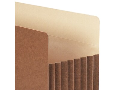 Smead TUFF Redrope File Pockets, 7" Expansion, Letter Size, Brown, 5/Box (73395)