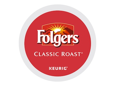 Folgers Classic Roast Coffee Keurig® K-Cup® Pods, Medium Roast, 96/Carton (204496)