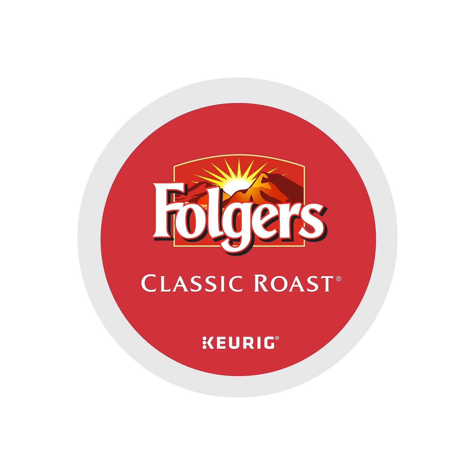 Folgers Classic Roast Coffee Keurig® K-Cup® Pods, Medium Roast, 96/Carton (204496)